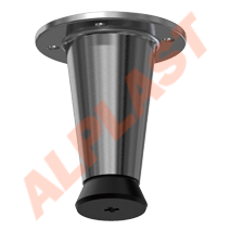 Pé de balcão em Alumínio Reg Sextavada em Polipropileno